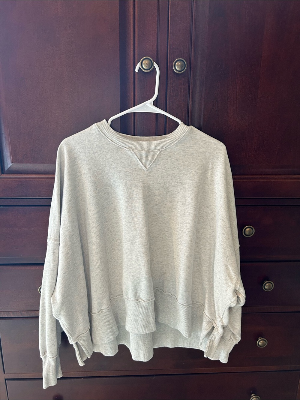 American Eagle Outfitters Grey Oversized Crewneck Sweatshirt